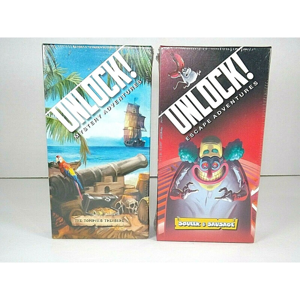 UNLOCK! Squeek & Sausage & Tonipals Treasure Card Game  Escape Room Strategy New